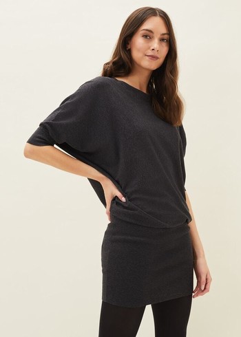 Phase Eight Becca Batwingted Knitwear Grey USA | 9567032-PM